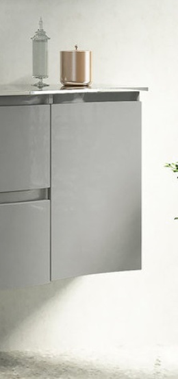 Шкафчик Cezares Vague 54856/54855 34 см подвесная, цвет grigio lucido