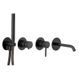 Смеситель для ванны Remer X Style X96S03ROXXCFP, черный брашированный хром