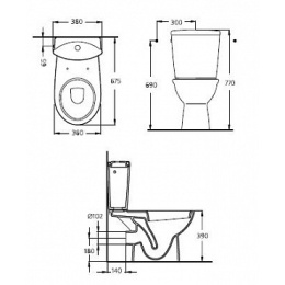 Напольный унитаз Ideal Standard Oceane W306601 крышка стандарт