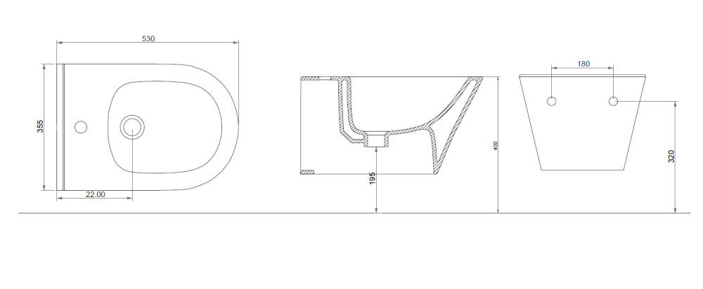 Фото Биде подвесное Boheme Avva (974-MW) белый, матовый