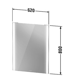 Зеркало с подсветкой Duravit XViu XV70310B2B2, черный