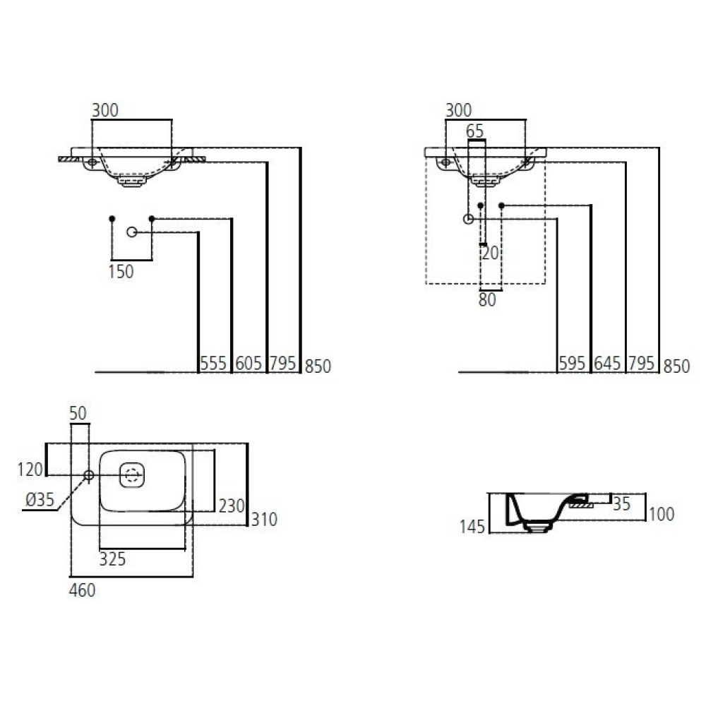 Раковина подвесная K086601 Ideal Standard Tonic II (евробелый)