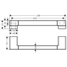Поручень Hansgrohe AddStoris (41744000) хром