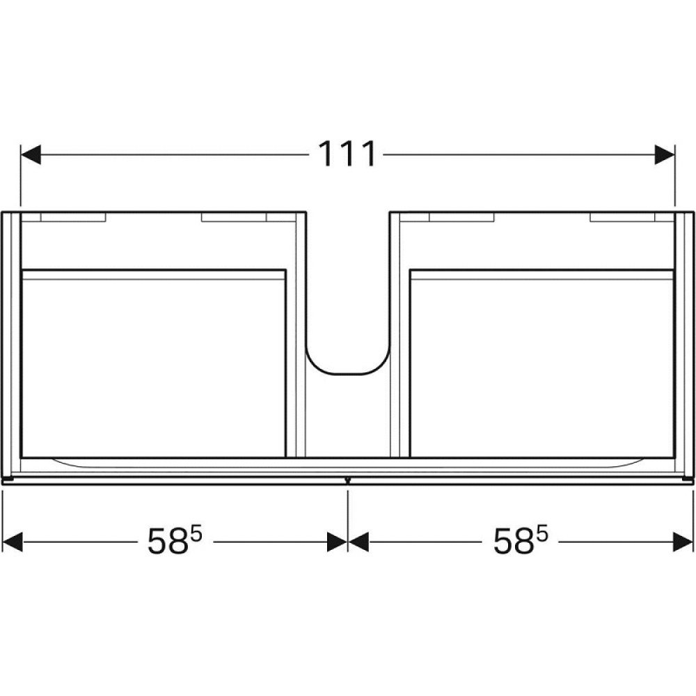 Фото Geberit Xeno2 500.517.43.1 Тумба для раковины, с ящиками выдвижными