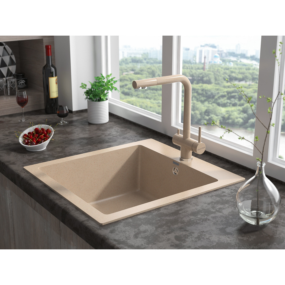 Смеситель для кухни Paulmark Skalen (Sk213020-302) песочный