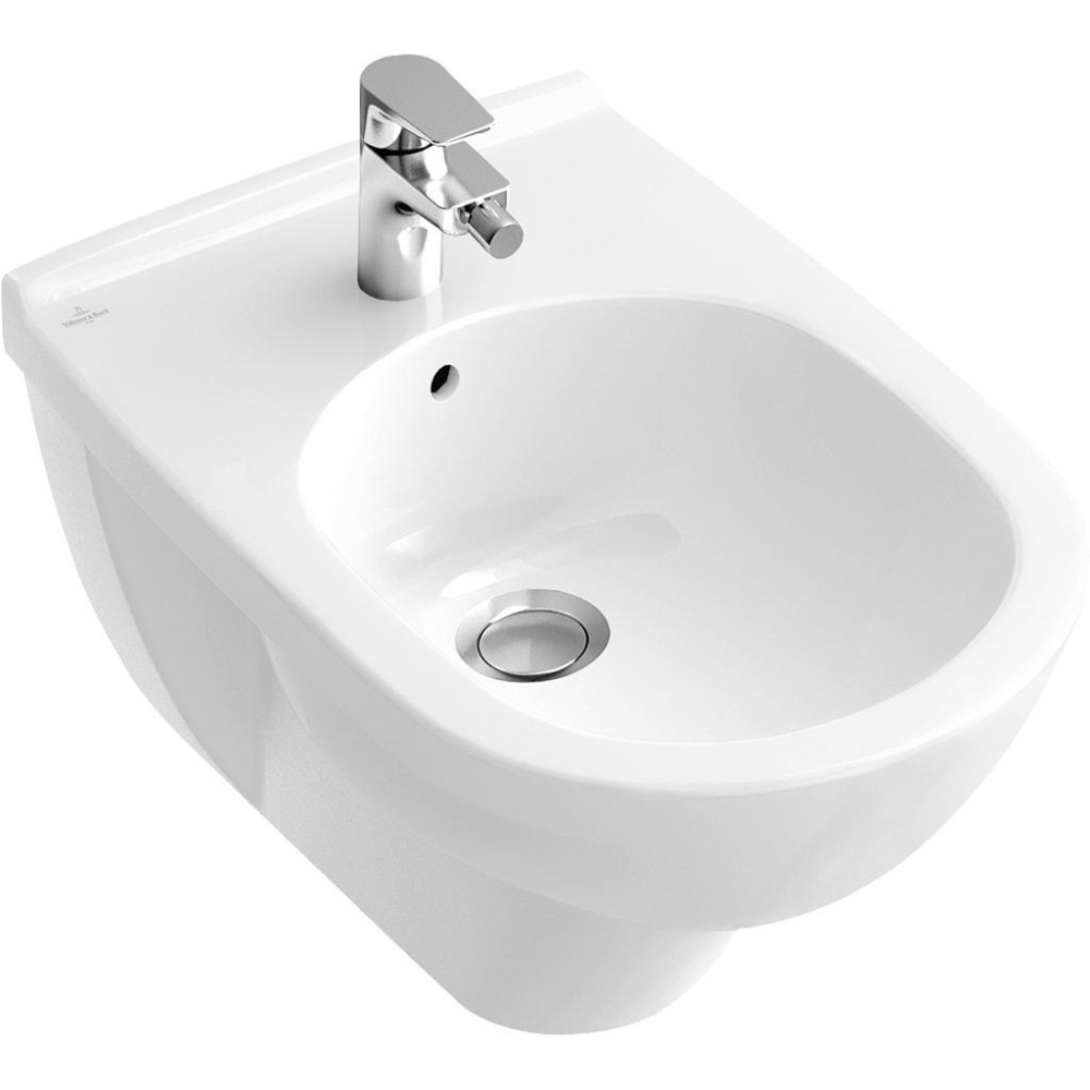 Villeroy & Boch O.Novo 546000R1 Биде подвесное на 1 отверстие, альпийский белый, CeramicPlus