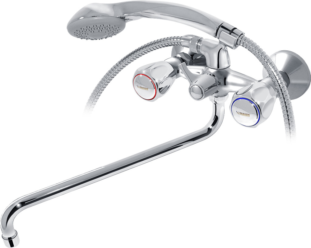 Фото Смеситель для ванны/раковины Парма, s-образный излив 330 мм Варион 1012182