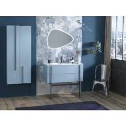Тумба под раковину Jacob Delafon Nouvelle Vague 120 EB3033-S21, 2 ящика, с выступом, цвет - серый ти