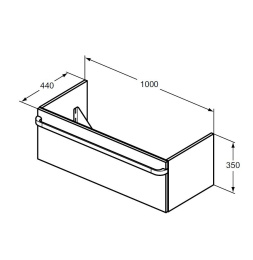 Фото Подстолье для раковины R4304FA Ideal Standard Tonic II (светло-серый глянц.)