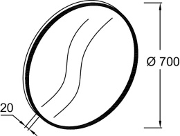 Зеркало JACOB DELAFON EB1177-CPR крулое, медь