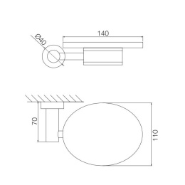 FIMA Carlo Frattini Rotola F6003/2CR Мыльница с держателем