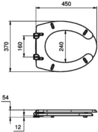 Фото Сиденье для унитаза МГН пластиковое Nofer 13144