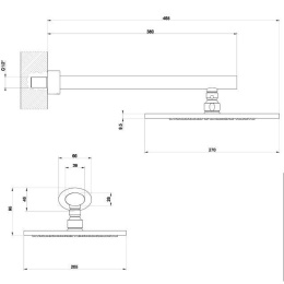 Верхний душ Gessi Ovale (23148#031) хром