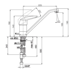 Смеситель для кухни F3207NDCR FIMA Carlo Frattini Kitchen