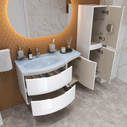 Шкафчик подвесной с одной распашной створкой, правый VAGUE CEZARES 54906 Grigio talpa opaco