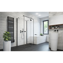 Дверь душевого уголка Radaway Essenza New KDJ+S 80 L профиль Черный стекло прозрачное 385021-54-01L