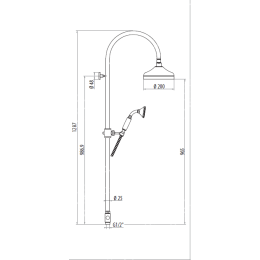 Душевая система Gattoni PD (4295/PDV0br) бронза