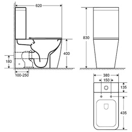 Унитаз напольный Cerutti MIMI (CT8707) Белый