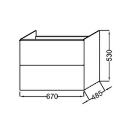 Фото Тумба под раковину Jacob Delafon ODEON UP 70 см, EB890-N14, антрацит