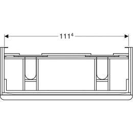 Geberit Smyle Square 500.356.00.1 Тумба для раковины, с ящиками выдвижными