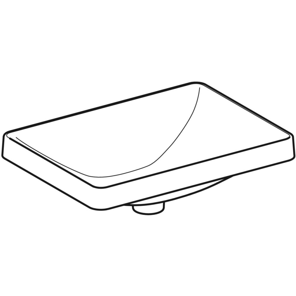 Фото Geberit Variform 500.738.01.2 Раковина, встраиваемая сверху, накладная