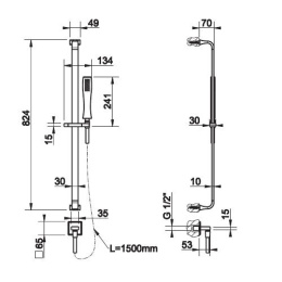 Душевой гарнитур Gessi Mimi (31242#031) хром