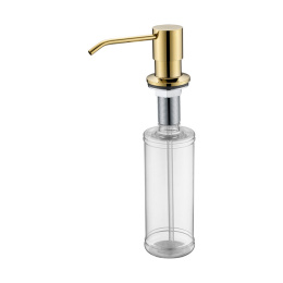 Дозатор для жидкого мыла REIN, D002-G, золото, Paulmark