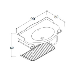 Фото Консоль подвесная Globo Paestum (PASC56) хром
