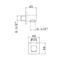Подключение для душа F2363CR FIMA Carlo Frattini