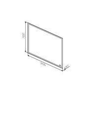 Зеркало с LED-подсветкой Am.Pm Gem (M91AMOX0801WG) серебристый