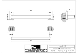 Фото Поручень для ванны Gessi Rettangolo (20893#031) хром