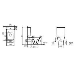 Унитаз-компакт Vitra Polar (9843B003-7201) белый