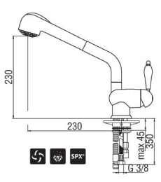 NOBILI Antica AT18513/8BR Смеситель для кухни (бронза)