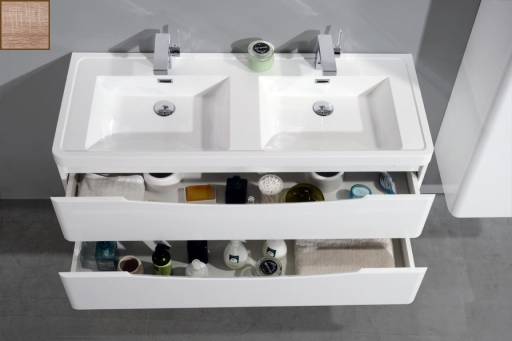 Тумбы, подстолья Тумба под раковину BelBagno ANCONA-N-1200-2C-PIA-WO, цвет Rovere Bianco