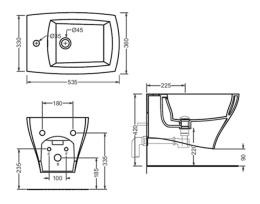 Подвесные биде Биде подвесное ArtCeram Jazz (JZB001 01 50) белый