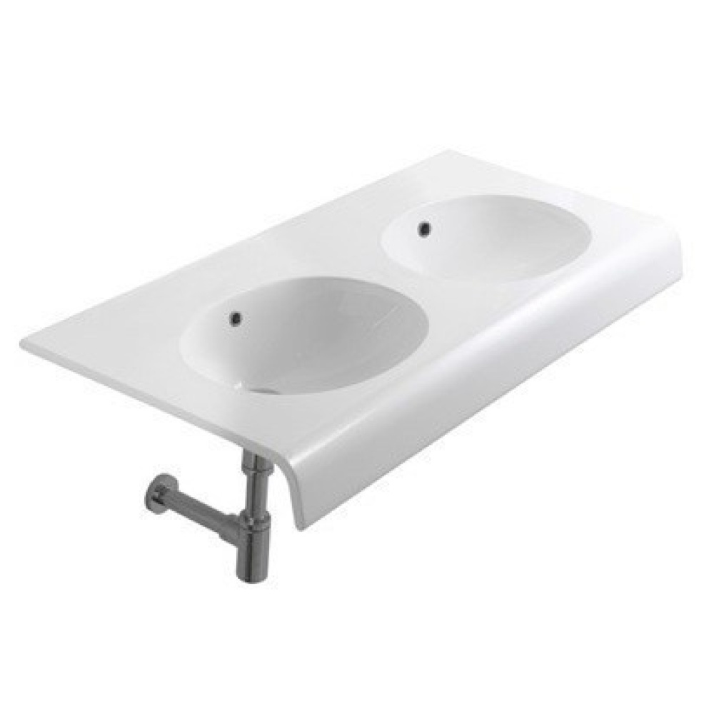 Раковина двойная Globo Bowl+ (BP110.BI) белый