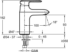 Фото Смеситель Jacob Delafon Kumin E99447-CP для раковины