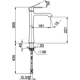Фото Смеситель для раковины Cisal Cherie CH0045447C, золото