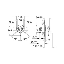 Grohe BauClassic 124901 Душ гигиенический 1 вид струи, комплект