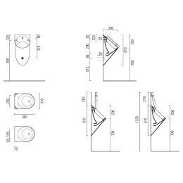 Фото Писсуар GSI Pura 39 769711 настенный, белый глянцевый