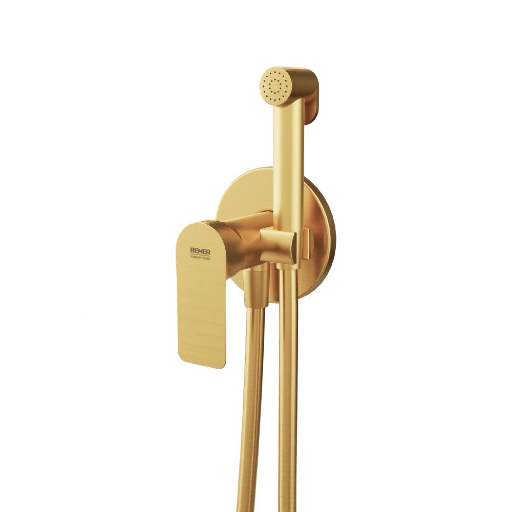 Гигиенический душ со смесителем Remer Infinity I65WBG, золото брашированное