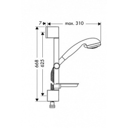 Душевой гарнитур Hansgrohe Crometta (27744000) хром