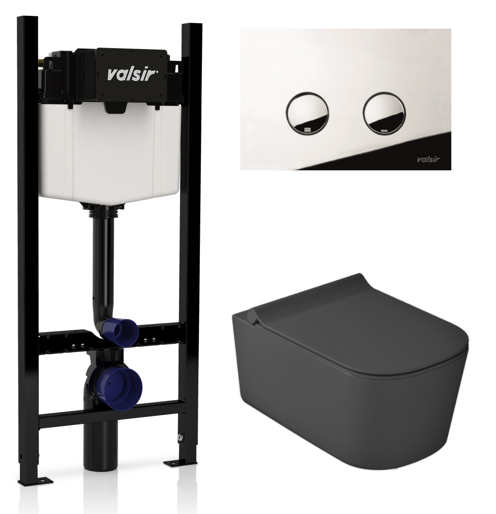 KIT VSCR 5486NEMT Slim P4 Комплект инсталляции 4 в 1, WINNER S BLOCK VS0853202, унитаз MEG11PRO 5486