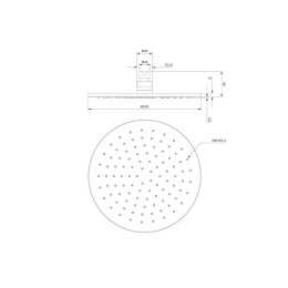 Верхний душ OMNIRES D=25 см WG125CAT (антрацит)