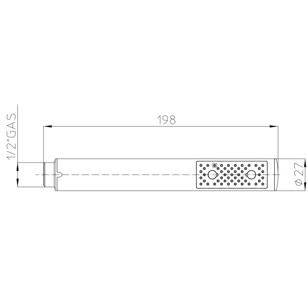 Bossini Zen B00250.030 Лейка ручная, хром