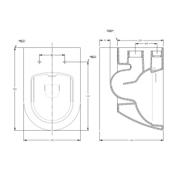 Подвесной унитаз Serel Sapphire SP26 35.5 x 52 x 34 см сиденье, Soft Close, белый