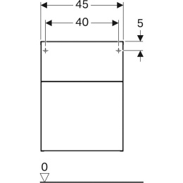 Шкафчик Geberit iCon 840047000, 45 см, цвет платиновый