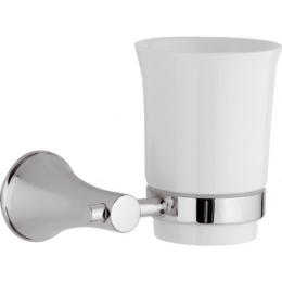 Фото Remer Delicata DE15CR Стакан для зубных щёток подвесной (белый | хром)