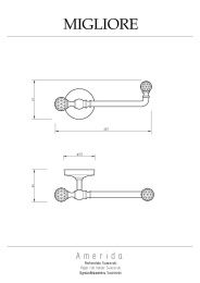 Фото Держатель туалетной бумаги Migliore Amerida (16595) золото