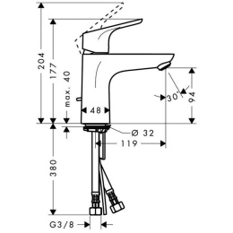 Смеситель для раковины Hansgrohe Focus (31603000) хром